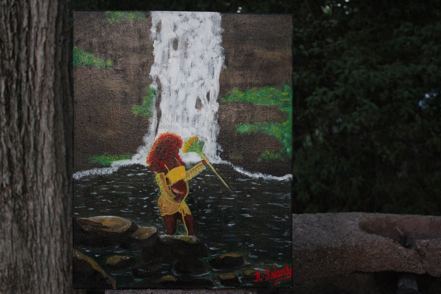 "Blossoming Serenity: Embrace of Motherhood" - Original