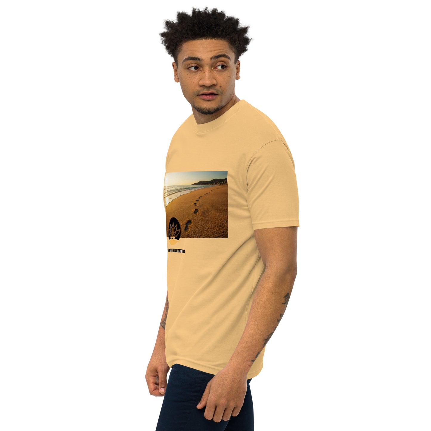 Men’s premium heavyweight tee - Meditation