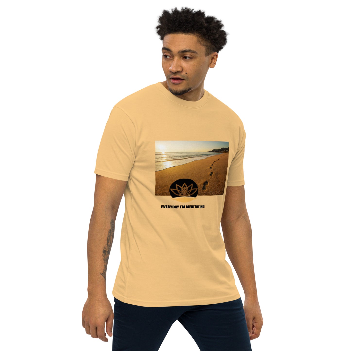Men’s premium heavyweight tee - Meditation