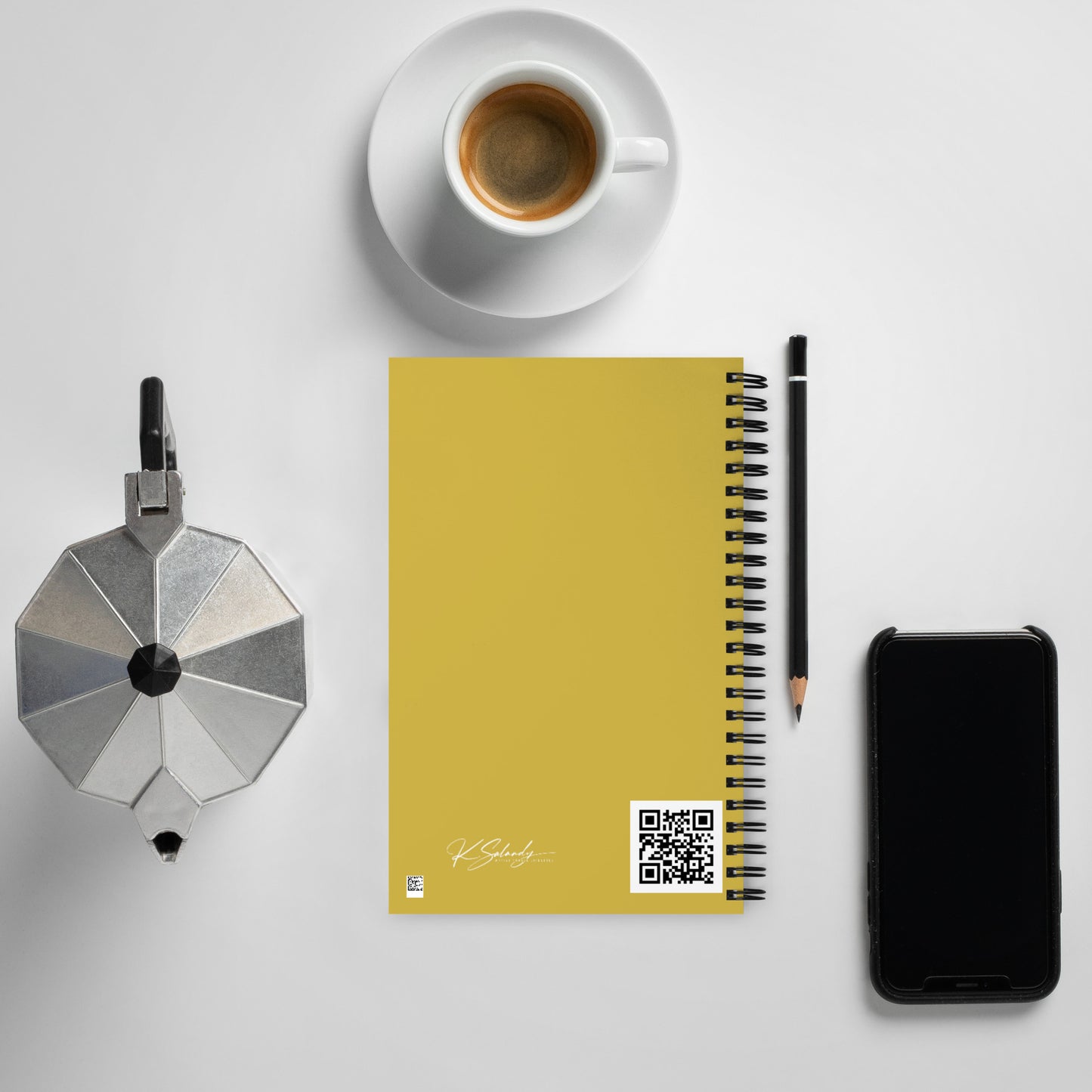 Yellow Magical Spiral notebook