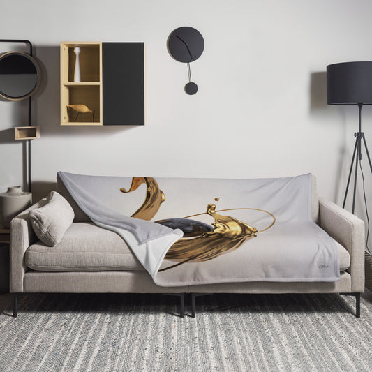 Throw Blanket - Black & Gold