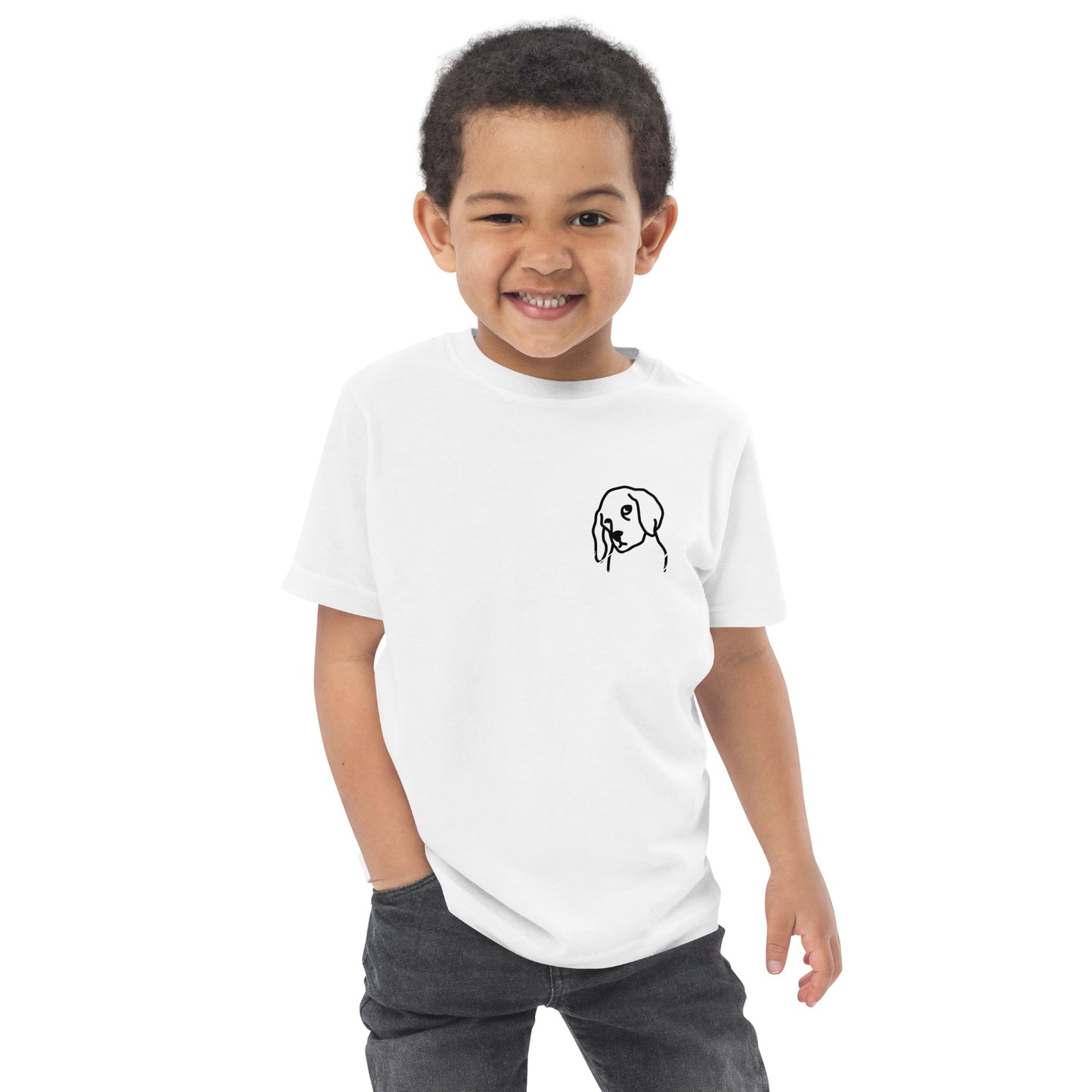 Puppy-eyes Toddler jersey t-shirt