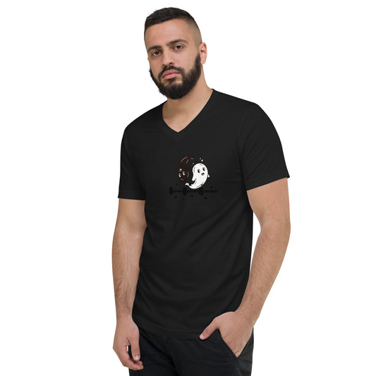 Unisex Short Sleeve V-Neck T-Shirt - Yin & Yang