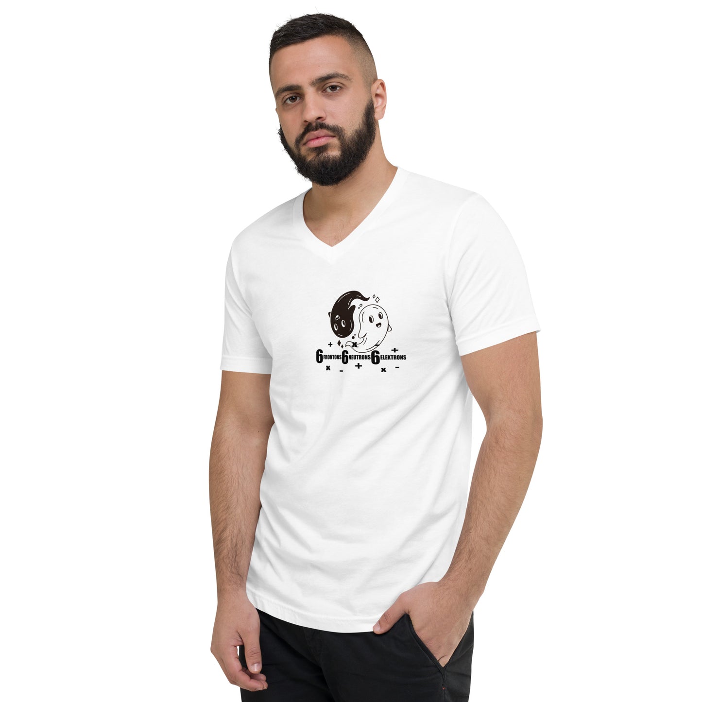 Unisex Short Sleeve V-Neck T-Shirt - Yin & Yang