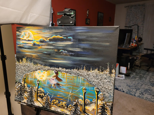 "Harmony in Moonlit Dreams: A Crystal City Symphony" - Original
